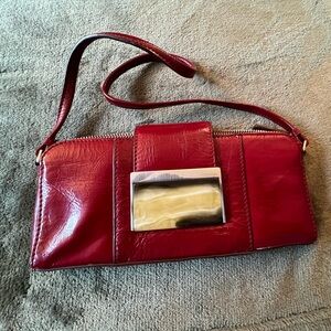 Vintage Calvin Klein Zippered Red Short Strap Clutch
